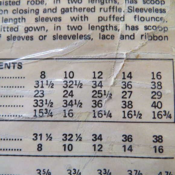 Butterick 6205 sewing pattern size 12 nightgown, robe - Picture 5 of 8